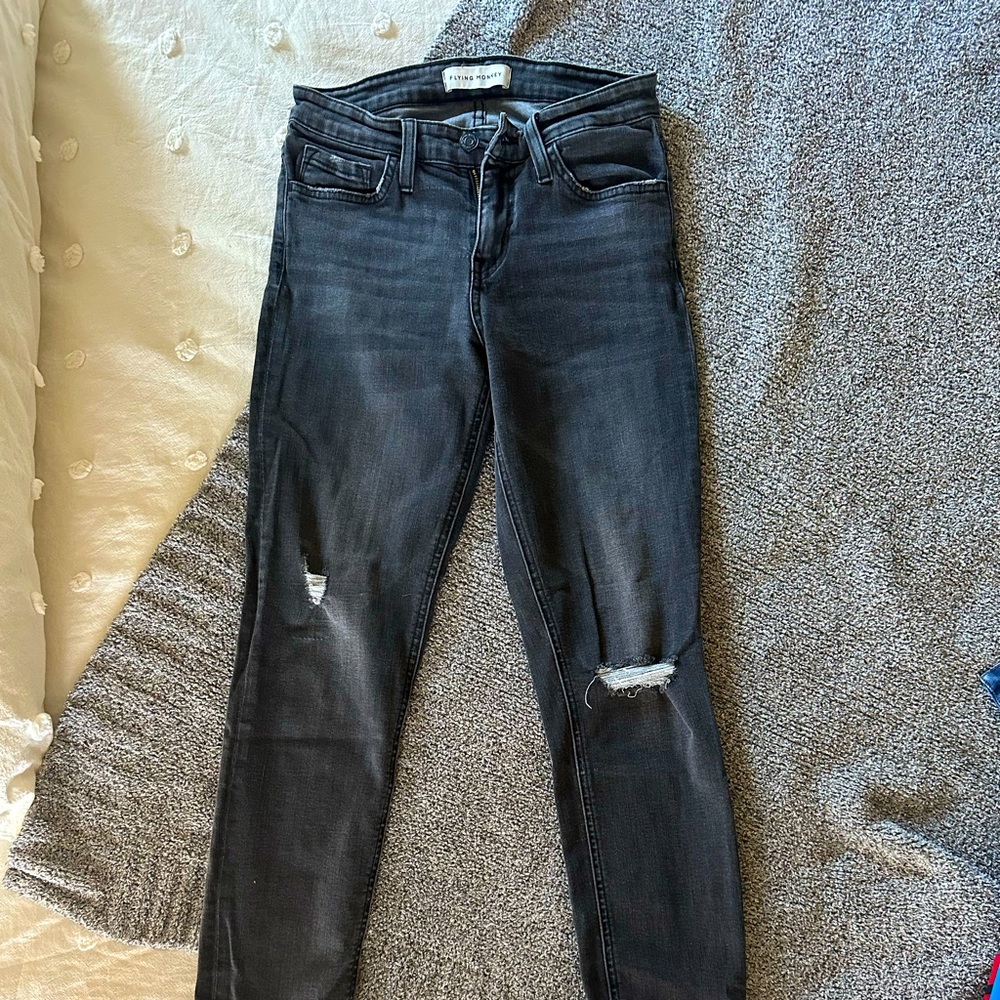 Flying Monkey Distressed Skinny Jeans